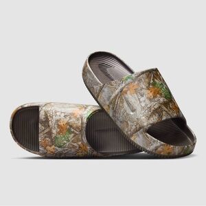 Nike Camo Slide Sandals - Brown and Green